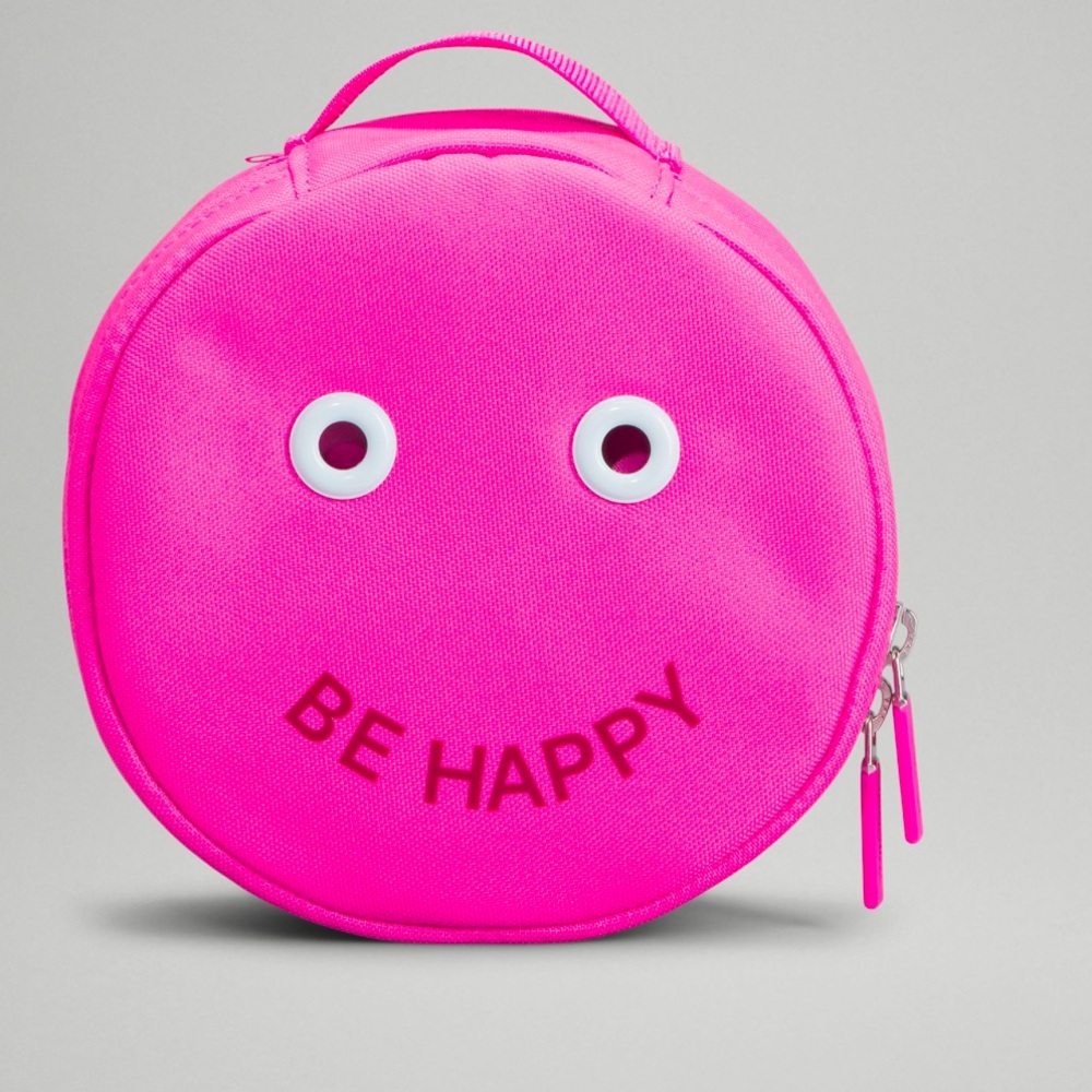 New in package Lululemon pink Be Happy mini pouch daily essentials pouch purse